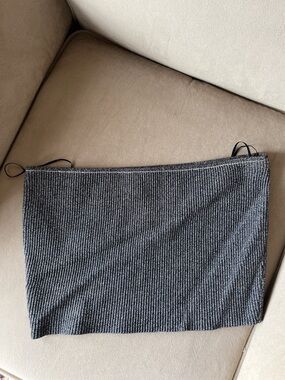 Classic Grey Ribbed Tube Top